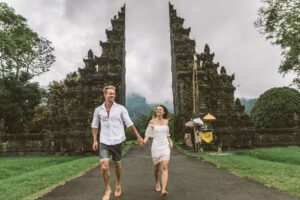 Couple at Handara Gate, Bali